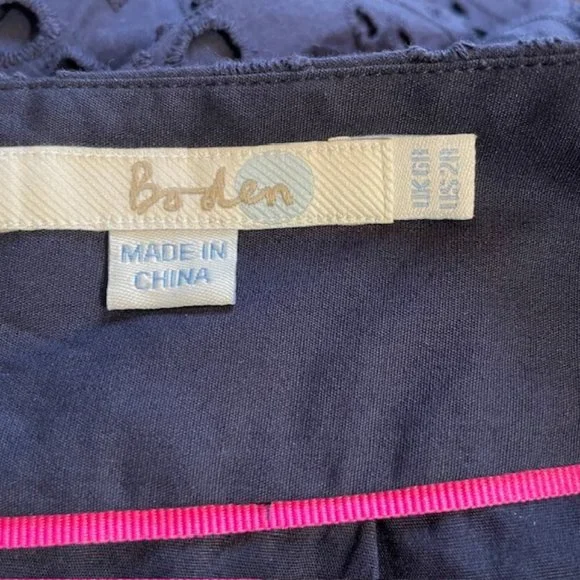 Elegant Navy Blue Lace Skirt - Picture 5 of 5